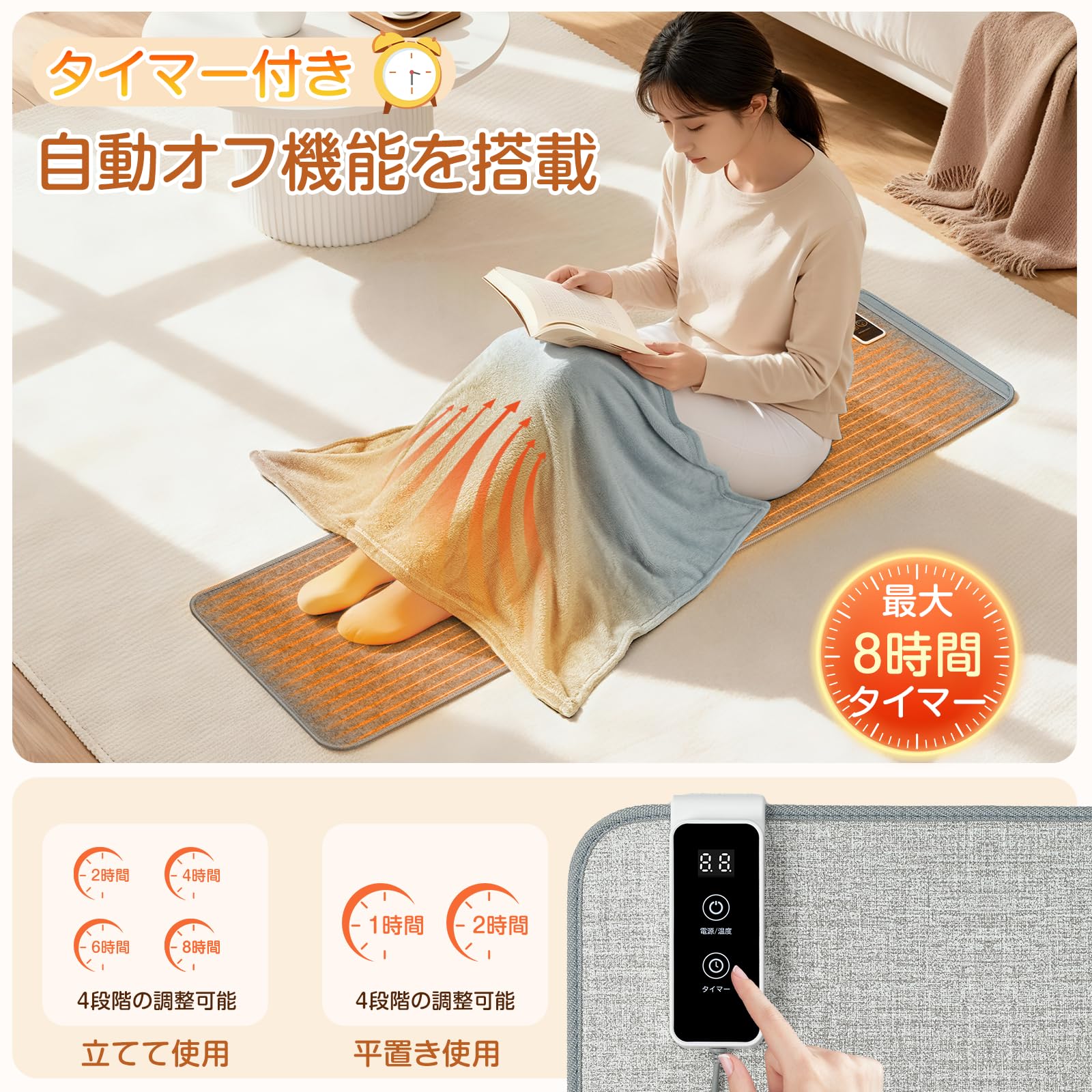 Amazon | MoSpace パネルヒーター 足元ヒーター 【2025年新型モデル